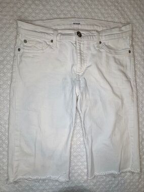 Hudson White Denim Cutoff Shorts | Size 29